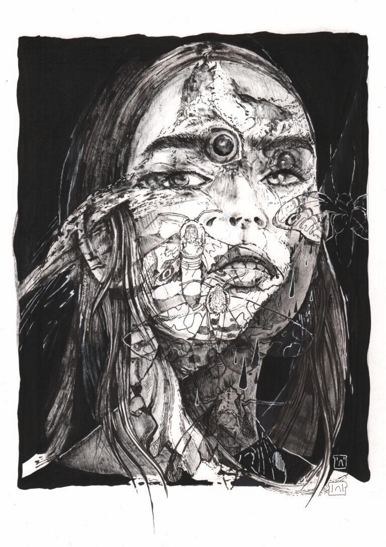 Portrait With Moths